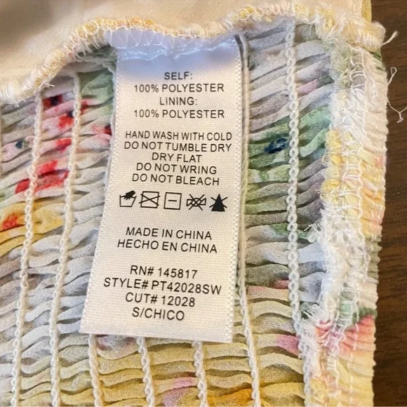 Sheer Floral Bloom Chiffon Crop Top Y2K True Wrap Yellow Romantic Milkmaid - Picture 9 of 10